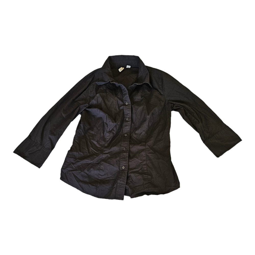 St. John's Bay Small Black Long Sleeve Button Up Shirt
